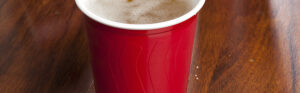 Beer in a Disposable Red Cup at a party